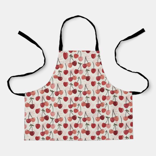 Tablier Motif Cerise Moderne (Recto)