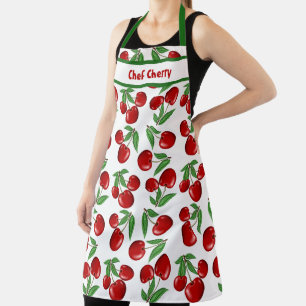 Tablier Motif Cerises Rouges Personnalisé