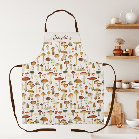 Tablier Motif Champignon Vintage