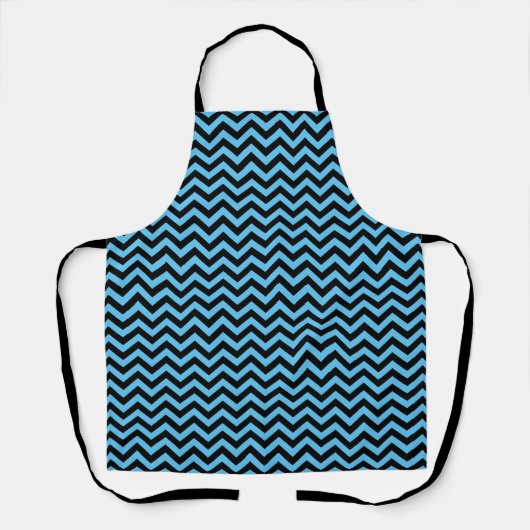 Tablier Motif Chevron bleu et noir (Recto)