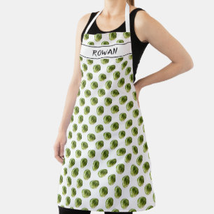 Tablier Motif Chou de Bruxelles Noël Personnalisé