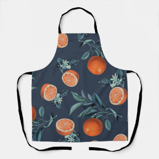 Tablier Motif citron et feuille VI