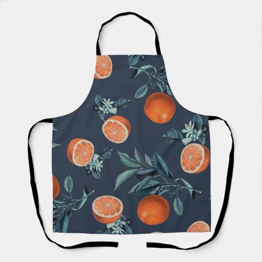 Tablier Motif citron et feuille VI (Recto)