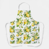 Tablier Motif citron, Fleurs de citron, Feuilles, Citrus (Recto)