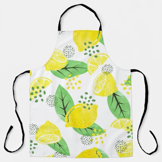 Tablier Motif citron sans aquarelle avec fruits et (Recto)