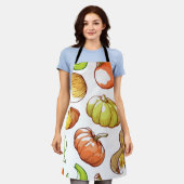 Tablier motif citrouille (Porté)