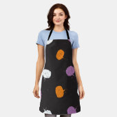 Tablier motif citrouille (Porté)