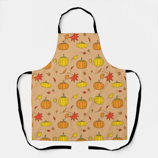 Tablier Motif Citrouille d'automne (Recto)