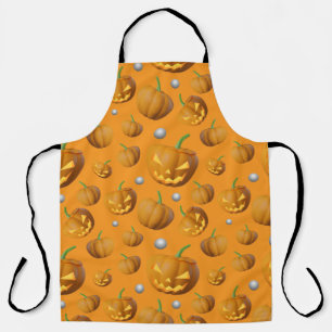 Tablier Motif Citrouille éffrayant 3D Jack O'Lantern Apron
