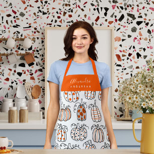 Tablier Motif Citrouille moderne personnalisé