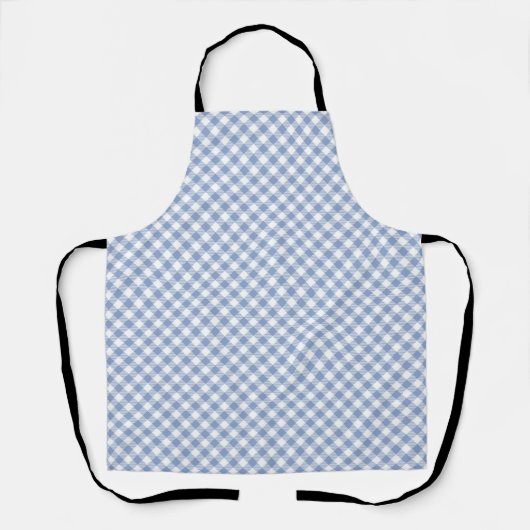 Tablier Motif classique En vichy bleu coché (Recto)