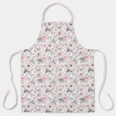 Tablier Motif classique rose et gris (Recto)