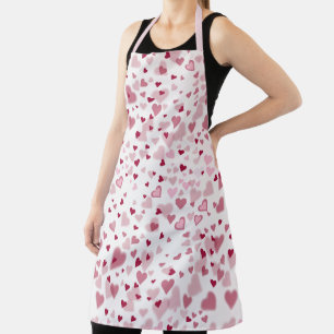 Tablier Motif Cœurs Mignons Rose