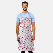 Tablier Motif Cœurs Mignons Rose (Porté)