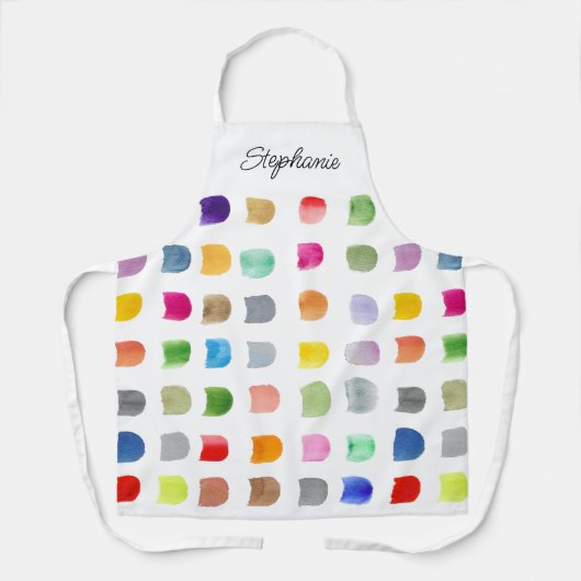 Tablier Motif coloré personnalisé (Recto)