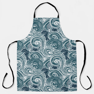 Tablier Motif continu des vagues de la mer