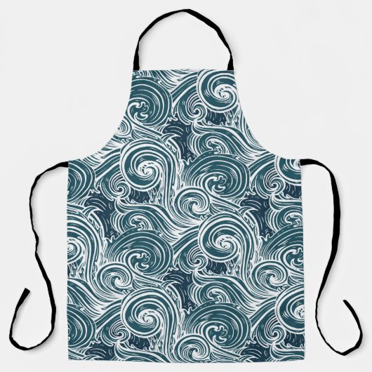 Tablier Motif continu des vagues de la mer (Recto)