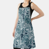 Tablier Motif continu des vagues de la mer (Insitu)