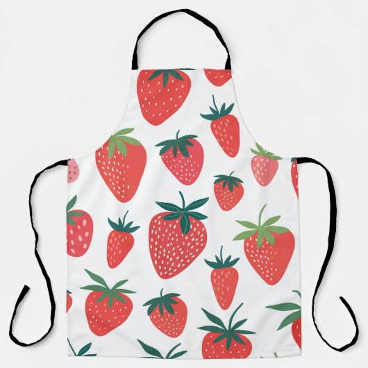 Tablier Motif continu fraise (Recto)