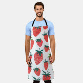 Tablier Motif continu fraise (Porté)