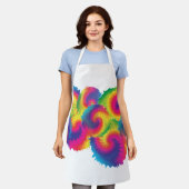 Tablier Motif Cool Rainbow Tie Dye (Porté)