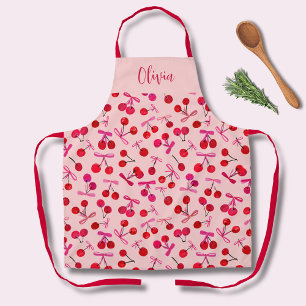 Tablier Motif Coquette Cherry & bow