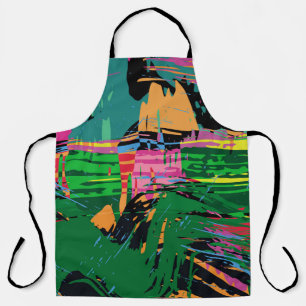 Tablier motif couleur Abstrait en style graffiti qualité v