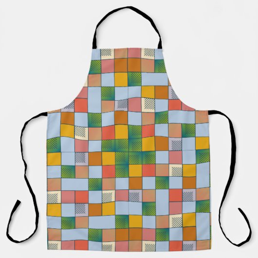 Tablier motif couleur Abstrait transparent (Recto)