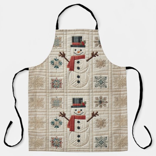 Tablier Motif courbé de Snowman (Recto)