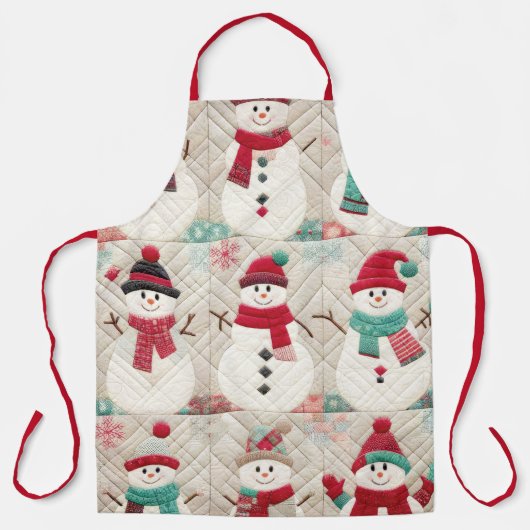 Tablier Motif courbé des Snowmen (Recto)