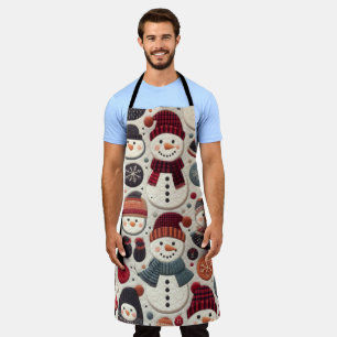 Tablier Motif courbé des Snowmen