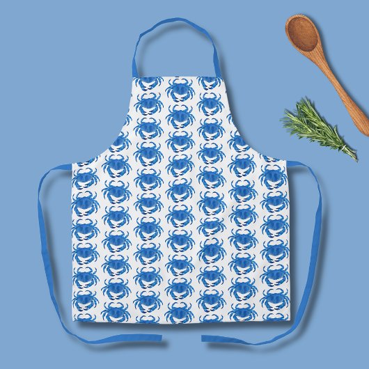 Tablier Motif Crabe Bleu
