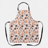 Tablier Motif crâne de fleurs (Recto)