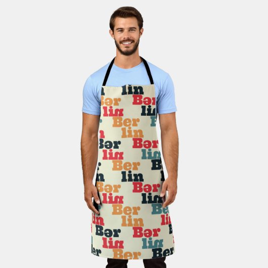 Tablier Motif créatif de Berlin. (Porté)