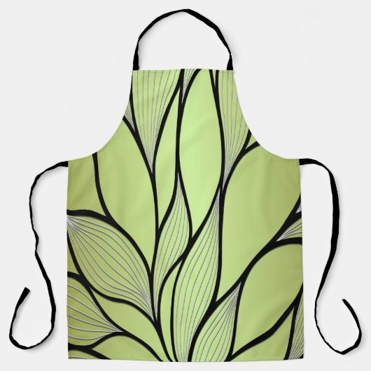 Tablier Motif Créatif Vert Olive (Recto)