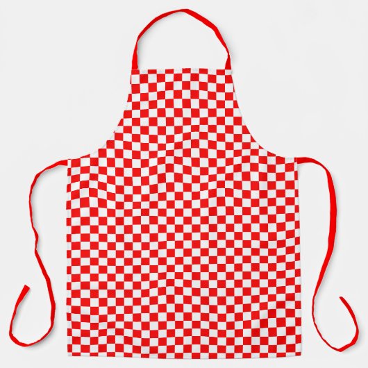 Tablier Motif Croate Rouge Blanc en tableau de contrôle Ap (Recto)