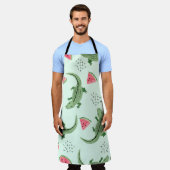 Tablier Motif crocodile sans joint avec tranches de pastèq (Porté)