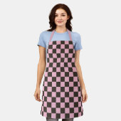 Tablier Motif damier fleur de cerisier (Porté)