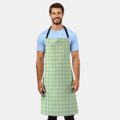 Tablier Motif damier vert (Porté)