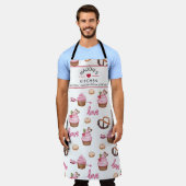 Tablier Motif d'amour du texte personnalisé (Porté)