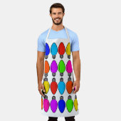 Tablier Motif d'ampoules de Noël (Porté)