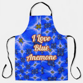 Tablier Motif d'anémone du Jardin bleu (Recto)
