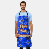 Tablier Motif d'anémone du Jardin bleu (Porté)