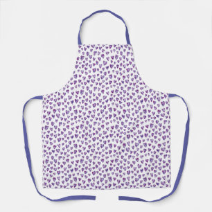 Tablier Motif d'aquarelle coeur d'amour violet