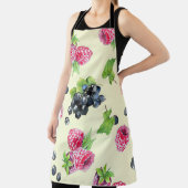 Tablier Motif d'aquarelle de framboise, curry (Insitu)