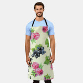 Tablier Motif d'aquarelle de framboise, curry (Porté)