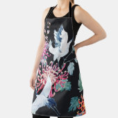 Tablier Motif d'aquarelle de la grue rouge Chrysanthemum (Insitu)