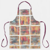 Tablier Motif d'aquarelle géométrique à bande moderne (Recto)