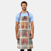 Tablier Motif d'aquarelle géométrique à bande moderne (Porté)