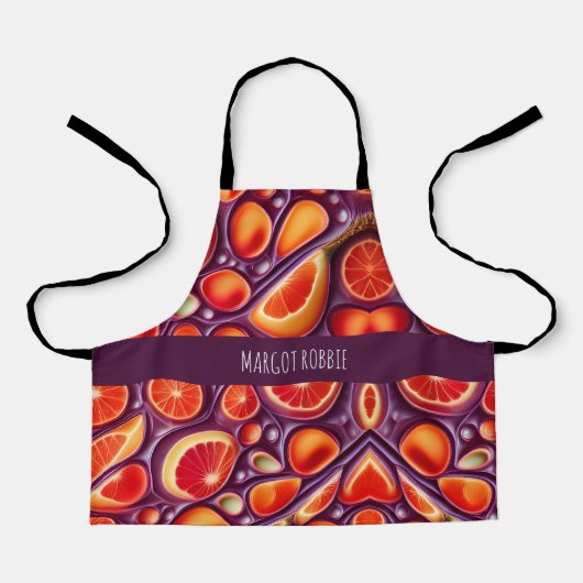 Tablier Motif d'aquarelle Gin Tonic Citrus (Recto)